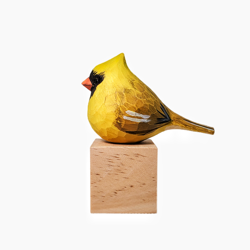 Yellow Cardinal on Stand