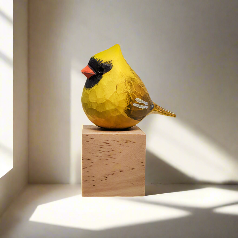 Yellow Cardinal on Stand