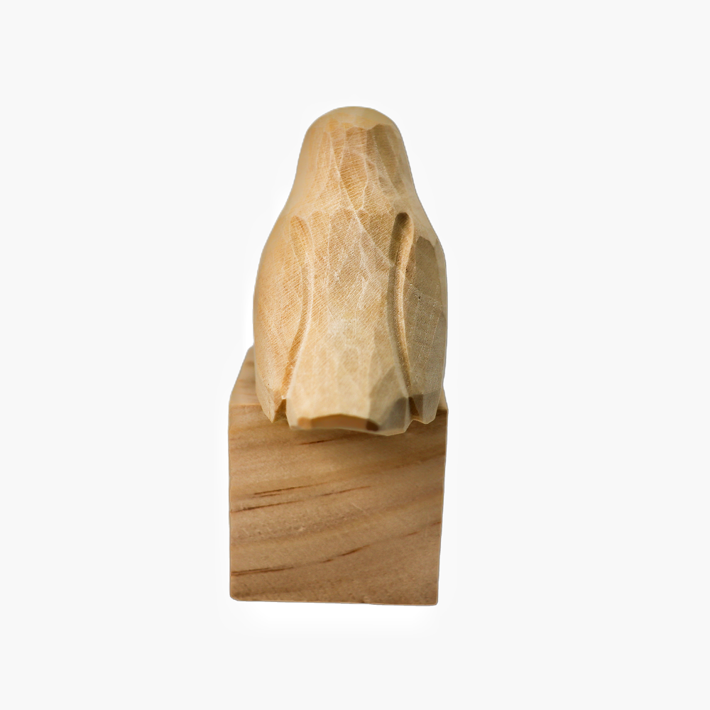 U011 Unfinished Wood bird on Stand