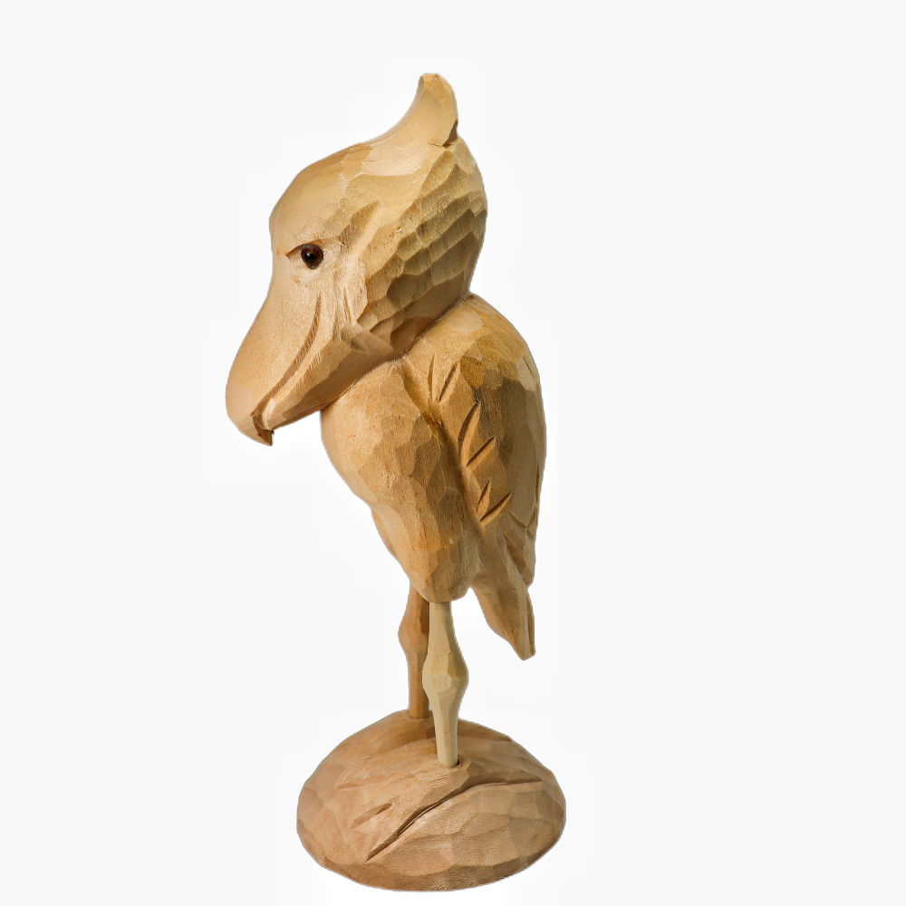 U014 Unfinished Wood bird on Stand