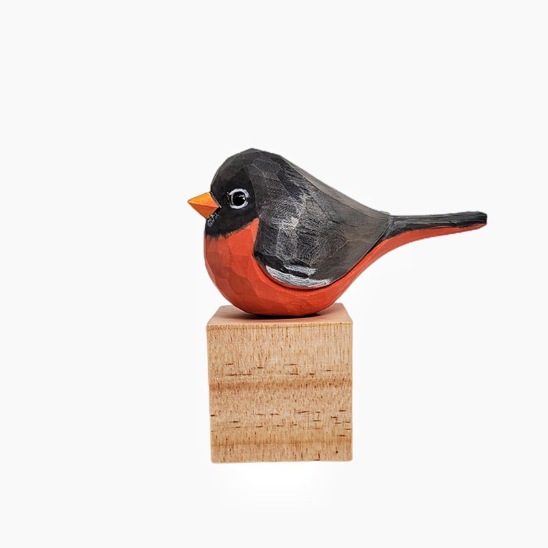 American Robin Handmade Painted Bird Decor - PAINTED BIRD SHOP