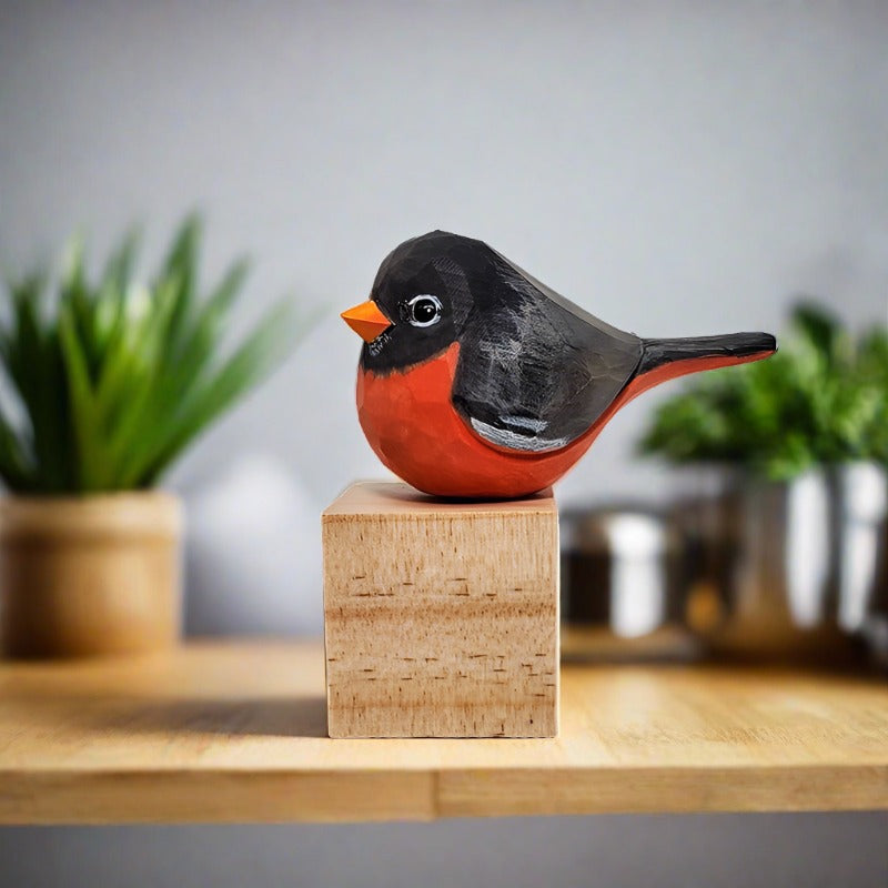 American Robin Handmade Painted Bird Decor - PAINTED BIRD SHOP